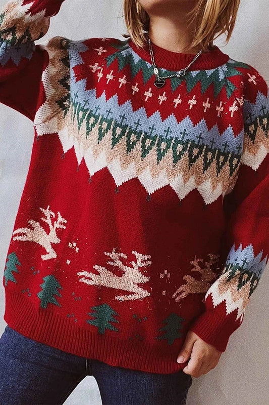 Dames Drop Shoulder Trui – Comfortabele Lange Mouwen Sweater met Ronde Hals 2