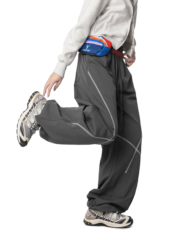 Unisex Losse Colorblock Hasso Stitch Broek – Comfortabele Streetwear Broek met Modern Design - 7