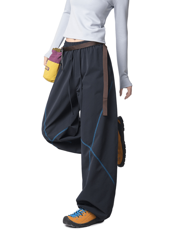 Unisex Losse Colorblock Hasso Stitch Broek – Comfortabele Streetwear Broek met Modern Design - 19