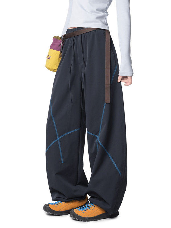 Unisex Losse Colorblock Hasso Stitch Broek – Comfortabele Streetwear Broek met Modern Design - 18