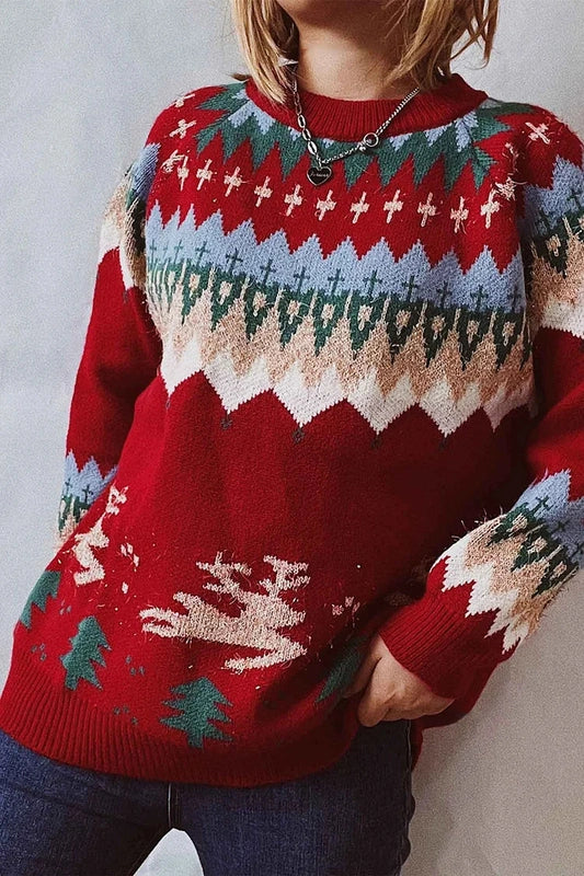 Dames Drop Shoulder Trui – Comfortabele Lange Mouwen Sweater met Ronde Hals 3