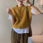 Stijlvolle Kabelgebreide Cropped Vest – Zachte, Ademende en Modieuze Layer voor Dames - 9