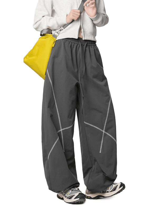 Unisex Losse Colorblock Hasso Stitch Broek – Comfortabele Streetwear Broek met Modern Design - 5