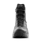 Black tactical combat boot with side zipper, lace-up design, and rugged rubber sole for outdoor and work use - 5