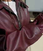 Klassieke Wijnrode Winterjas Dames met Rits – Tijdloos Ontwerp voor Casual en Semi-Formele Gelegenheden 2