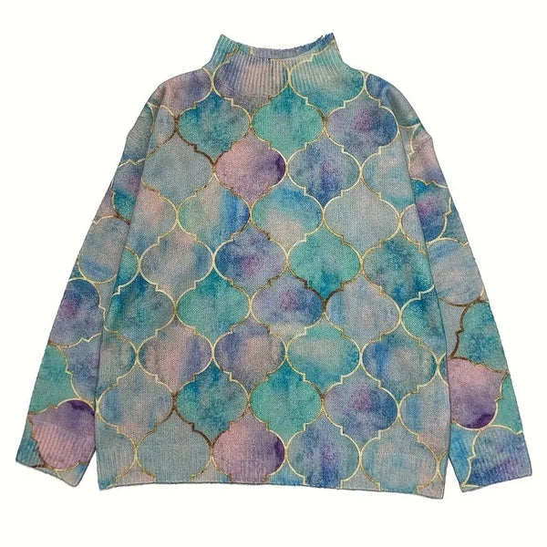 Gloeiende Trui – Zachte Damestrui met Pastelkleuren en Gouden Details voor een Stijlvolle Look-05