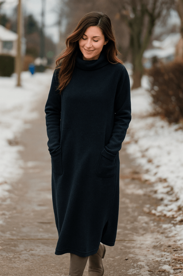 Lang Kleid – Elegante Lange Jurk voor Herfst & Winter met Tijdloze Stijl - 6