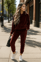 Sweatshirt-broekset Dames – Zachte Tweedelige Set met Comfortabele Pasvorm voor Thuis en Vrije Tijd-01