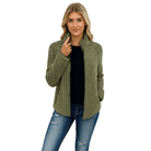 Lange Damesjas met Opstaande Kraag en Volledige Ritssluiting – Geschikt voor Casual en Formele Gelegenheden 2