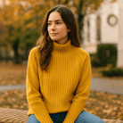 Warme Damestrui met Ronde Hals en Structuurgebreide Look – Casual Gebreid voor Dagelijks Gebruik 1