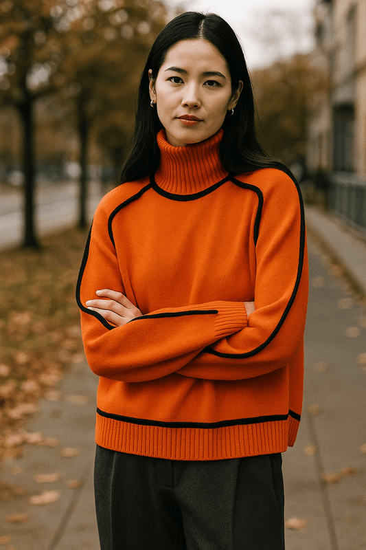 Elegante Witte Coltrui Dames – Hoogwaardige Gebreide Trui voor Herfst en Winter, Perfect voor Casual en Geklede Outfits 1