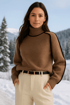 Elegante Witte Coltrui Dames – Hoogwaardige Gebreide Trui voor Herfst en Winter, Perfect voor Casual en Geklede Outfits 2