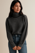 Elegante Witte Coltrui Dames – Hoogwaardige Gebreide Trui voor Herfst en Winter, Perfect voor Casual en Geklede Outfits 4