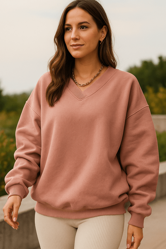 Dames Sweatshirt Met Lange Mouwen, Losse Snit, Ronde Hals, Effen Kleur – Comfortabele Casual Stijl 5