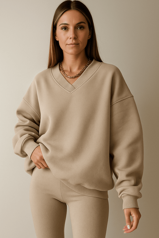 Dames Sweatshirt Met Lange Mouwen, Losse Snit, Ronde Hals, Effen Kleur – Comfortabele Casual Stijl 2