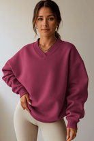 Dames Sweatshirt Met Lange Mouwen, Losse Snit, Ronde Hals, Effen Kleur – Comfortabele Casual Stijl 8