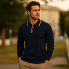 Heren Poloshirt Winter met Lange Mouwen en Polokraag – Comfortabele Regular Fit voor Casual Stijl 1
