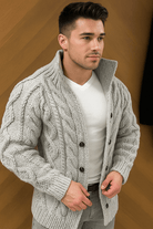 Kabelgebreid Vest Heren met Oversized Pasvorm en Vleermuismouwen - Comfortabel en Stijlvol voor Elke Gelegenheid 1