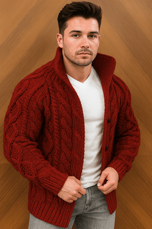 Kabelgebreid Vest Heren met Oversized Pasvorm en Vleermuismouwen - Comfortabel en Stijlvol voor Elke Gelegenheid 3