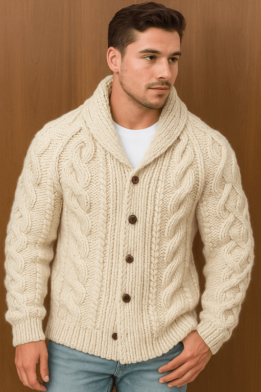 Kabelgebreid Vest Heren met Oversized Pasvorm en Vleermuismouwen - Comfortabel en Stijlvol voor Elke Gelegenheid 5