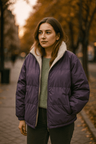 Gewatteerde Lange Dames Jas met Opstaande Kraag en Praktische Zakken – Warme Winterjas voor Koude Dagen 2