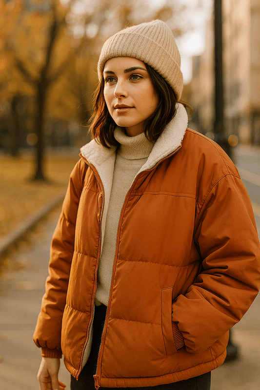 Gewatteerde Lange Dames Jas met Opstaande Kraag en Praktische Zakken – Warme Winterjas voor Koude Dagen 4