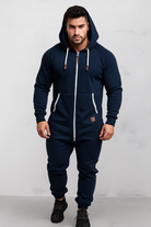 Moderne Jumpsuit met Capuchon voor Heren – Casual Comfort, Losse Fit en Ademend Materiaal, Ideaal voor Binnen en Buiten 2