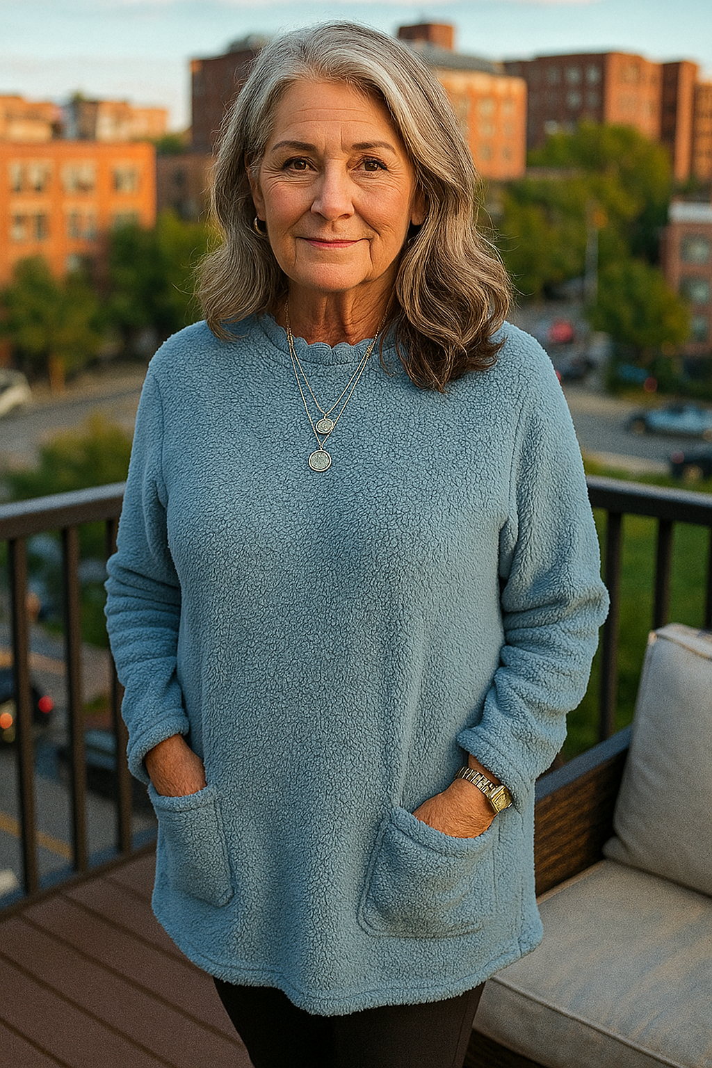 Warme Pluchen Tops Dames met Ronde Hals en Lange Mouwen voor Herfst en Winter - Normale Pasvorm