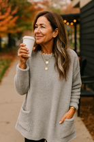 Warme Pluchen Tops Dames met Ronde Hals en Lange Mouwen voor Herfst en Winter - Normale Pasvorm 4