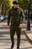 Sportset voor Buitensport – Comfortabele Katoen-Polyester Mix met Capuchonzakken en Verstelbare Tailleband 1