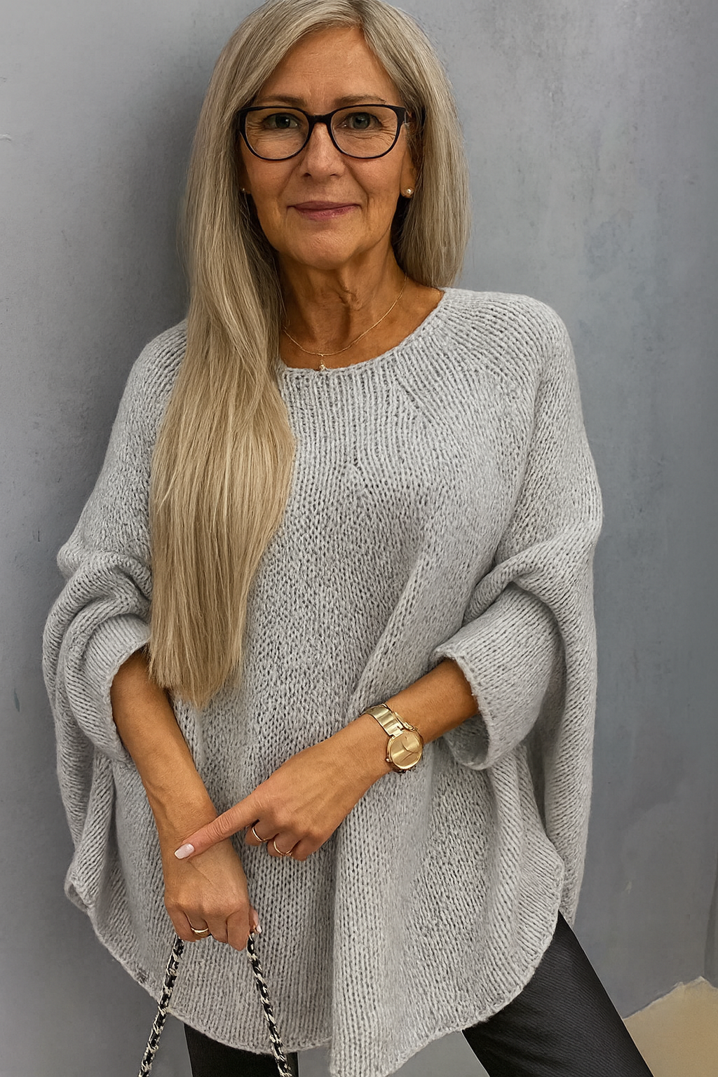 Elegant Oversized Gebreid Vest Dames met Lange Mouwen - Zacht en Ademend voor Elke Gelegenheid 4