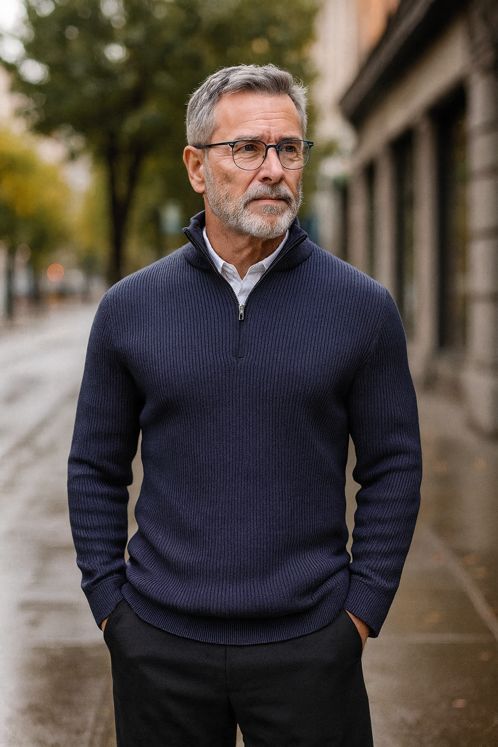 Klassevolle Trui Met Rits Voor Heren - Tijdloos, Warm En Comfortabel, Casual En Formeel, Regular Fit 5