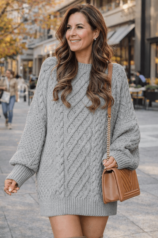 Effen Kleur Losse Trui Dames met Lange Mouwen voor Herfst en Winter – Zachte Acryl-Polyester Mix 0