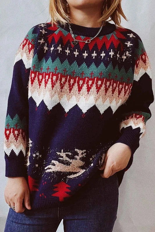 Dames Drop Shoulder Trui – Comfortabele Lange Mouwen Sweater met Ronde Hals 7