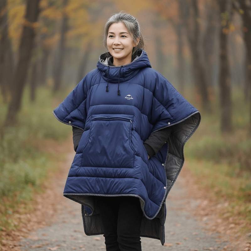 Xpert Outdoor Poncho | Waterdicht Microfleece, Lichtgewicht en Comfortabel 13
