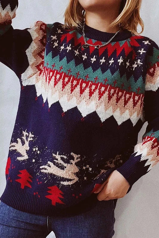 Dames Drop Shoulder Trui – Comfortabele Lange Mouwen Sweater met Ronde Hals 9