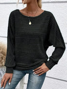 Zachte Damestrui met Vleermuismouwen – Comfortabele Gebreide Pullover met Boothals 3