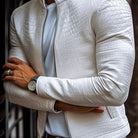 Steen-Ton Leren Jas – Luxe Herenjas met Krokodillenreliëf & Moderne Pasvorm 6