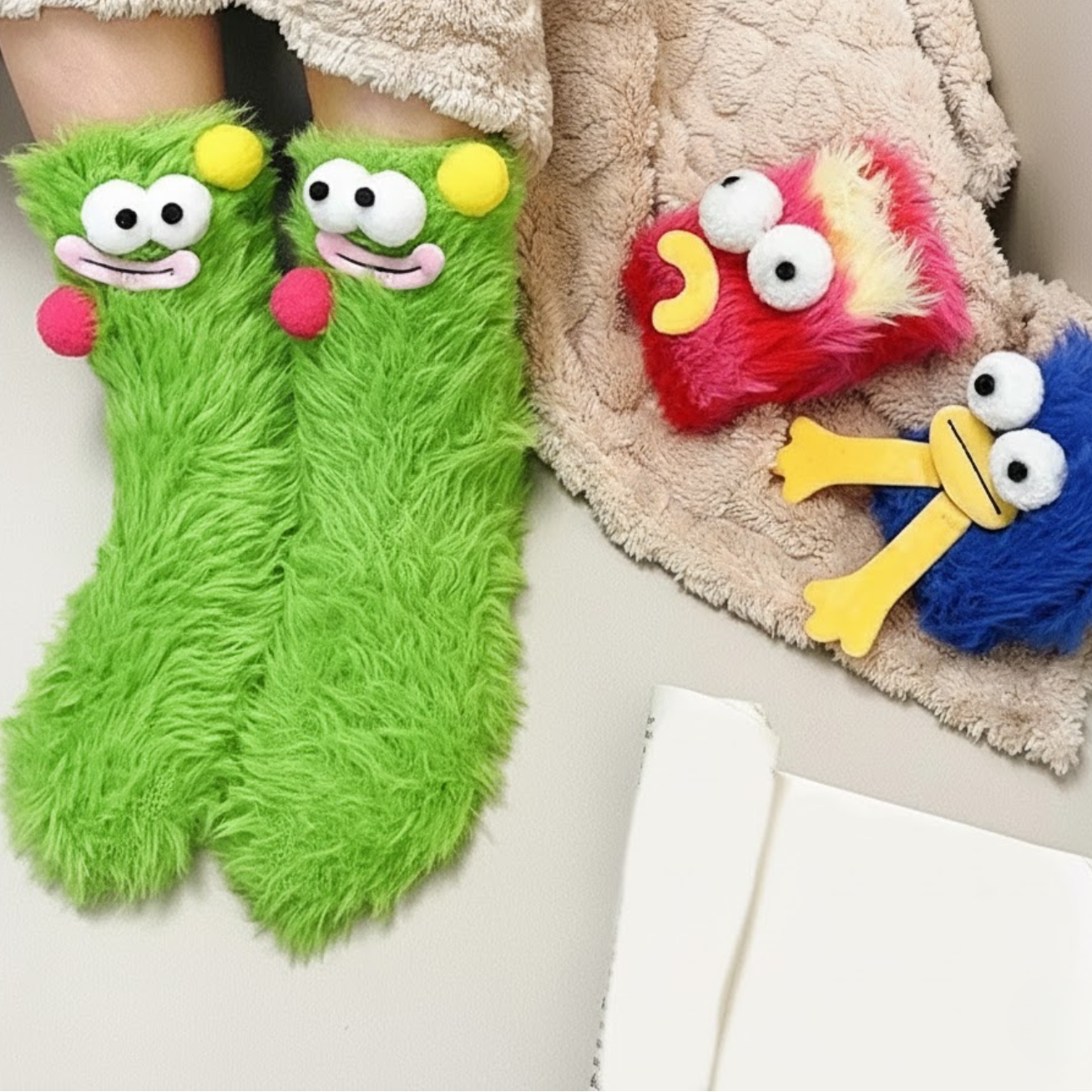 3D Fleece Sokken voor Warme Voeten – Zachte Pluche Sokken in 8 Leuke Ontwerpen voor Optimale Comfort en Warmte 2