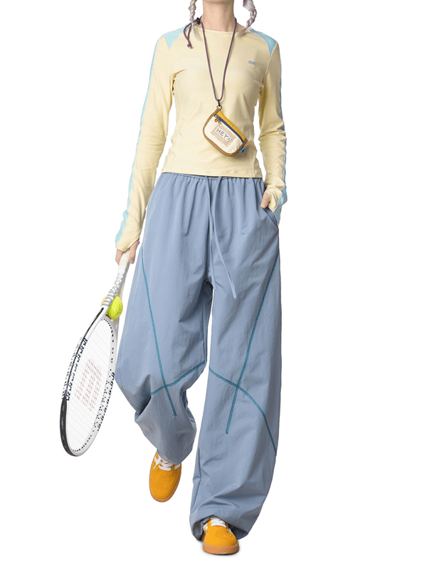 Unisex Losse Colorblock Hasso Stitch Broek – Comfortabele Streetwear Broek met Modern Design - 11