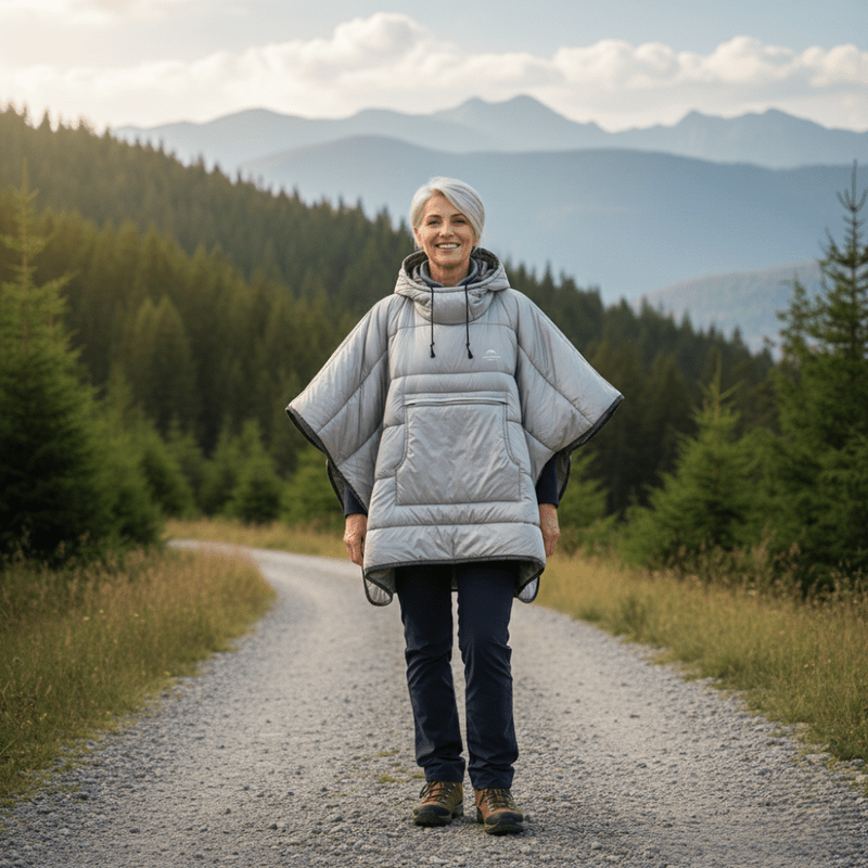 Xpert Outdoor Poncho | Waterdicht Microfleece, Lichtgewicht en Comfortabel 11