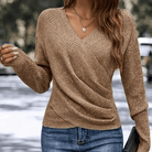 Elegante Gebreide V-hals Trui voor Dames – Zachte Lichte Pullover voor Dagelijks Gebruik 3