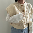 Stijlvolle Kabelgebreide Cropped Vest – Zachte, Ademende en Modieuze Layer voor Dames - 3