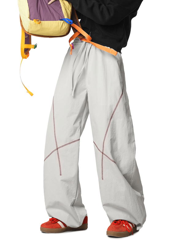 Unisex Losse Colorblock Hasso Stitch Broek – Comfortabele Streetwear Broek met Modern Design - 3