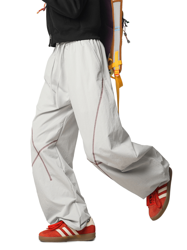 Unisex Losse Colorblock Hasso Stitch Broek – Comfortabele Streetwear Broek met Modern Design - 2