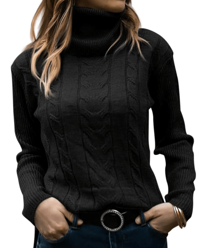 Zwarte Coltrui Dames met Flatterende Pasvorm - Hoogwaardige Viscose voor Herfst en Winter 2