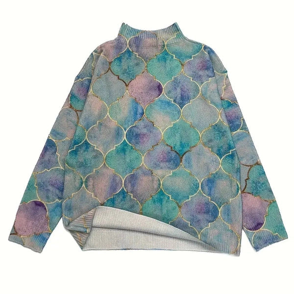 Gloeiende Trui – Zachte Damestrui met Pastelkleuren en Gouden Details voor een Stijlvolle Look-02