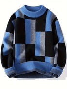 Geometrisch Patroon Gebreide Trui – Warme & Stijlvolle Damestrui voor Herfst en Winter 1