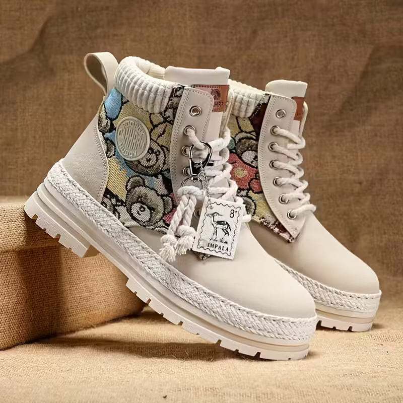 Antislip Sneakers met Teddyprint en Comfortabele Voering voor Winterse Straten – Zachte en Duurzame Synthetische Materialen 5