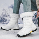 Antislip Warme Sneeuwlaarzen Dames met Ritssluiting – Comfortabel en Duurzaam voor Koude Winterdagen 0
